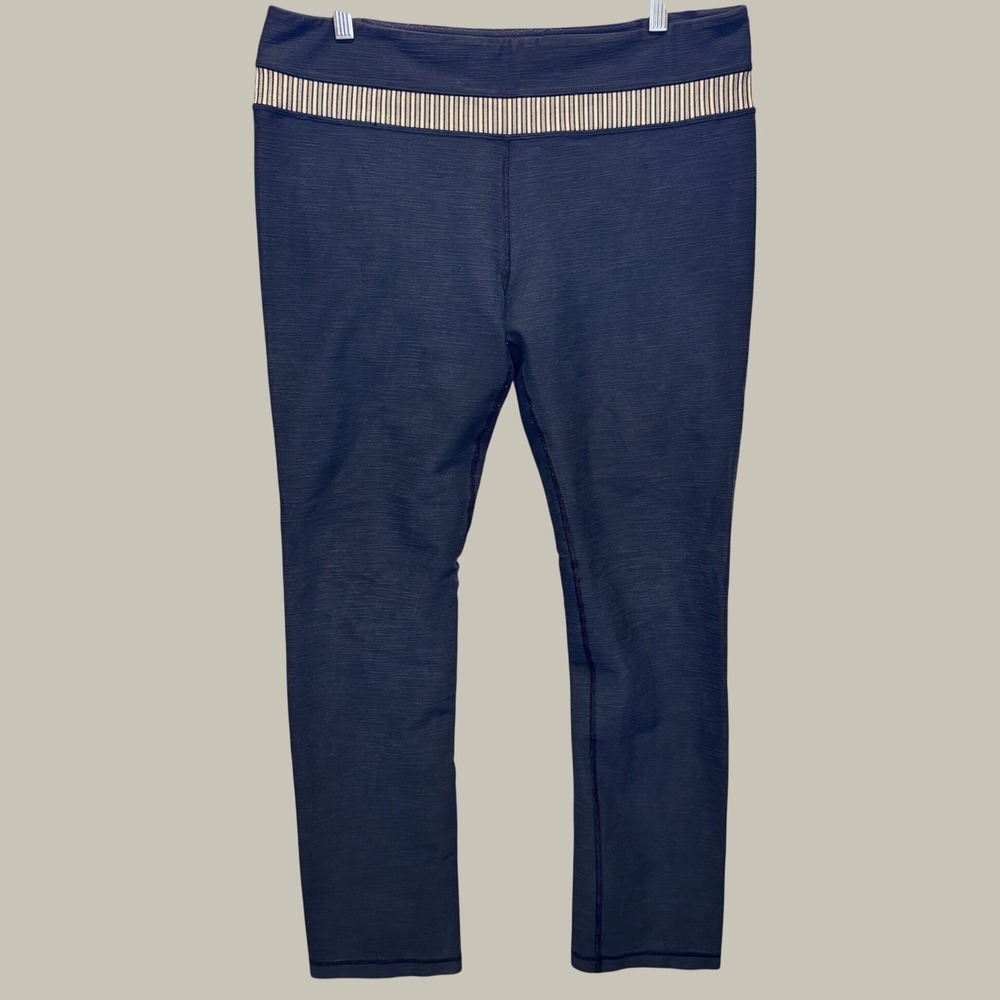 2238 | Lululemon Astro Pant Crossover Waist Straight Leg Yoga Navy Women 10